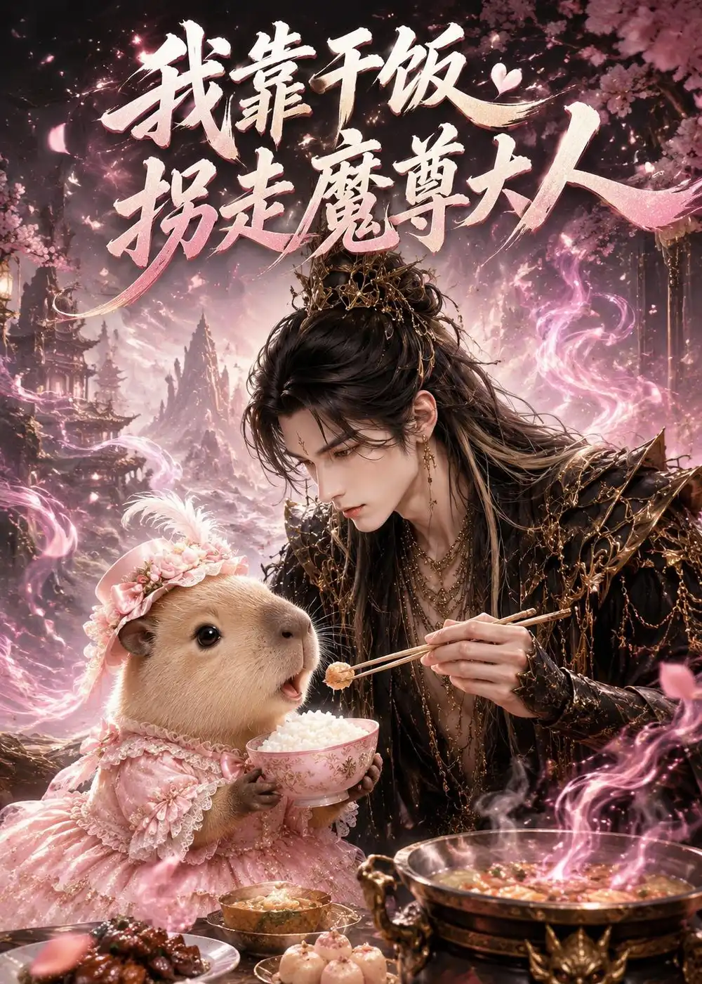 《我靠干饭拐走魔尊大人（34集）AI短剧 (2026)》短剧全集免费在线看