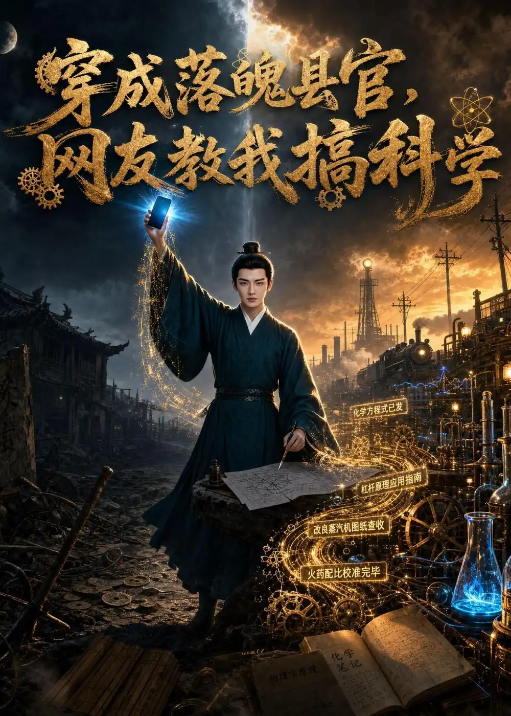 《穿成落魄县官，网友教我搞科学&穿成落魄县官网友教我搞科学（50集）AI短剧 (2026)》短剧全集免费在线看