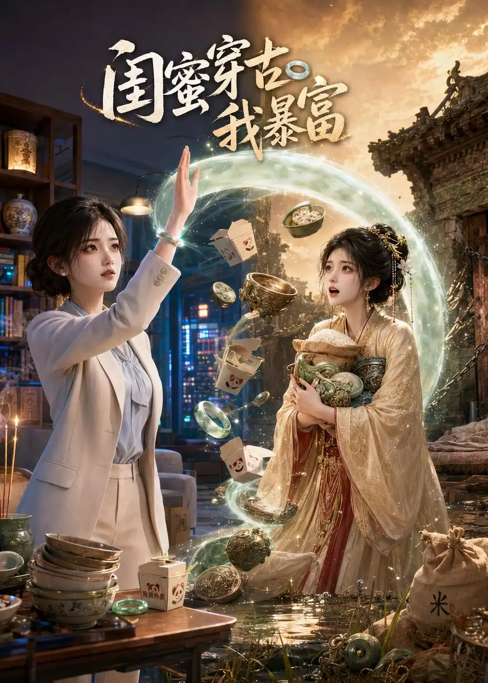 《闺蜜穿古我暴富（34集）AI短剧 (2026)》短剧全集免费在线看