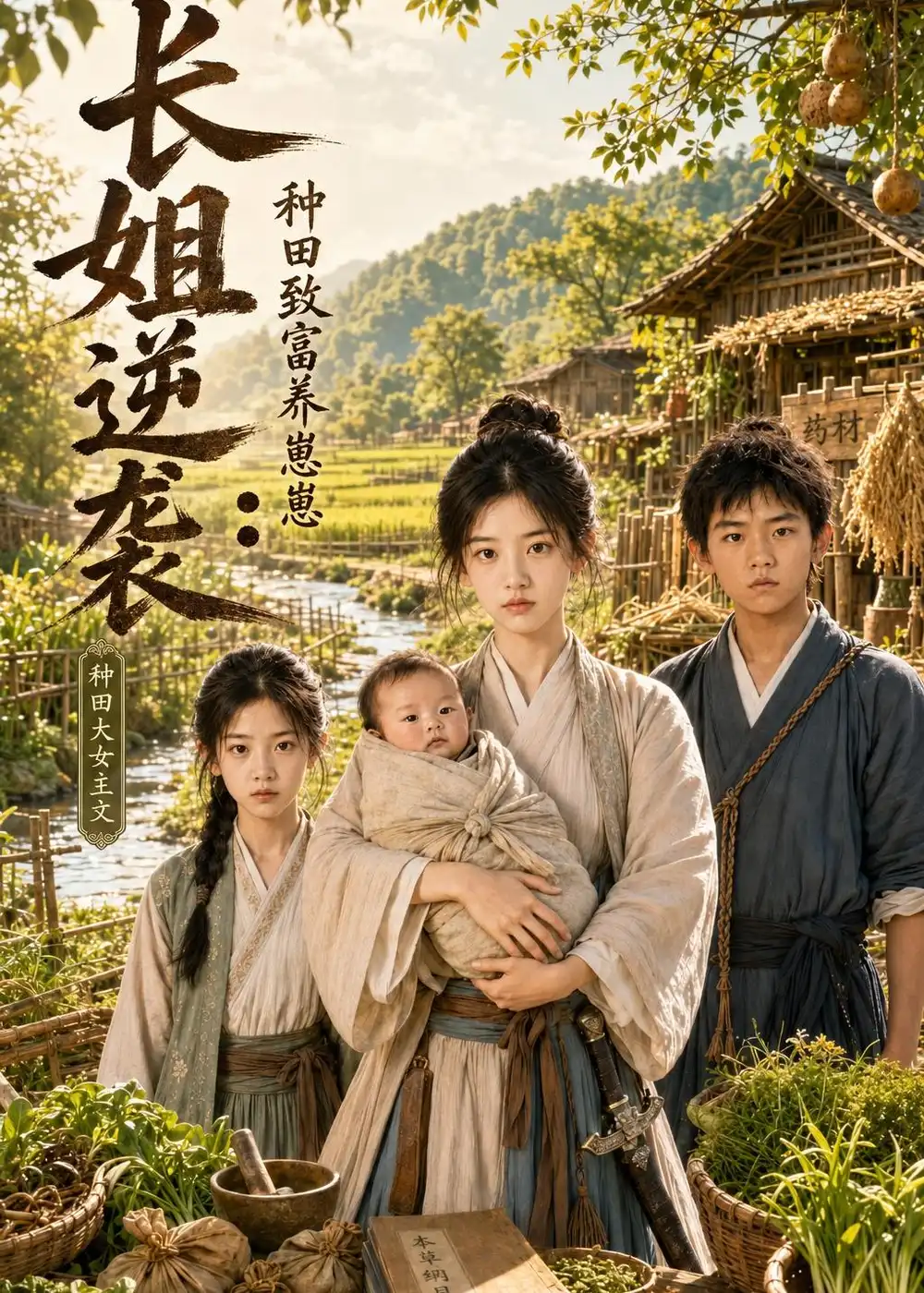 《长姐逆袭：种田致富养崽崽&长姐逆袭种田致富养崽崽（90集）AI短剧 (2026)》短剧全集免费在线看
