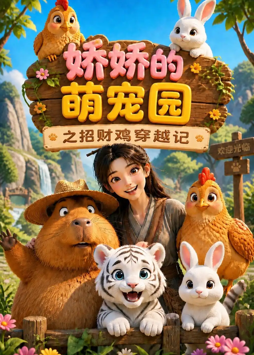 《娇娇的萌宠园之招财鸡穿越记(52集)AI短剧 (2026)》短剧全集免费在线看