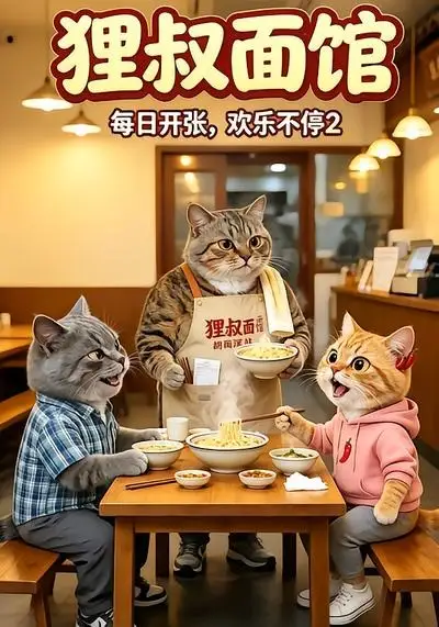 《狸叔面馆：每日开张，欢乐不停2&狸叔面馆每日开张欢乐不停2（20集）AI短剧》短剧全集免费在线看