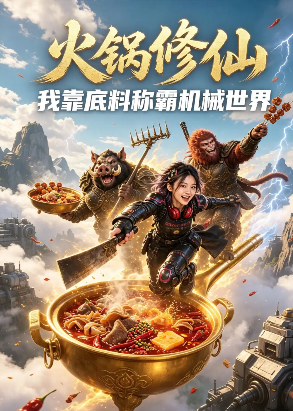 《火锅修仙我靠底料称霸机械世界（34集）AI短剧》短剧全集免费在线看
