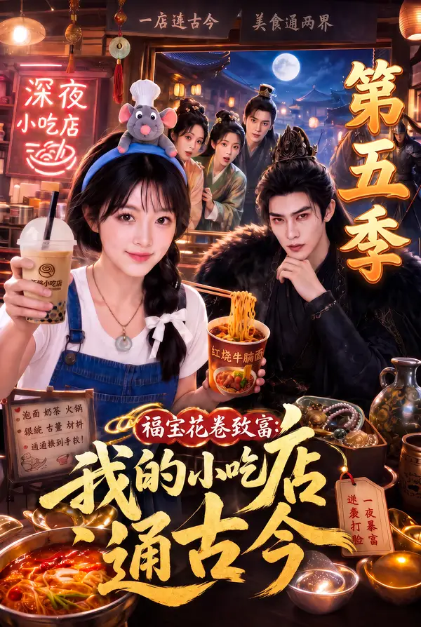 《福宝花卷致富：我的小吃店通古今第五季&福宝花卷致富我的小吃店通古今第五季（160集）AI短剧》短剧全集免费在线看