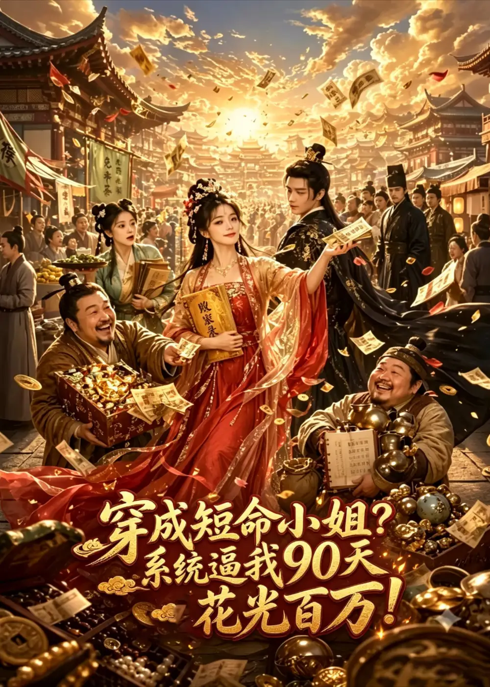 《穿成短命小姐？系统逼我90天花光百万！&穿成短命小姐系统逼我90天花光百万（3集）AI短剧》短剧全集免费在线看