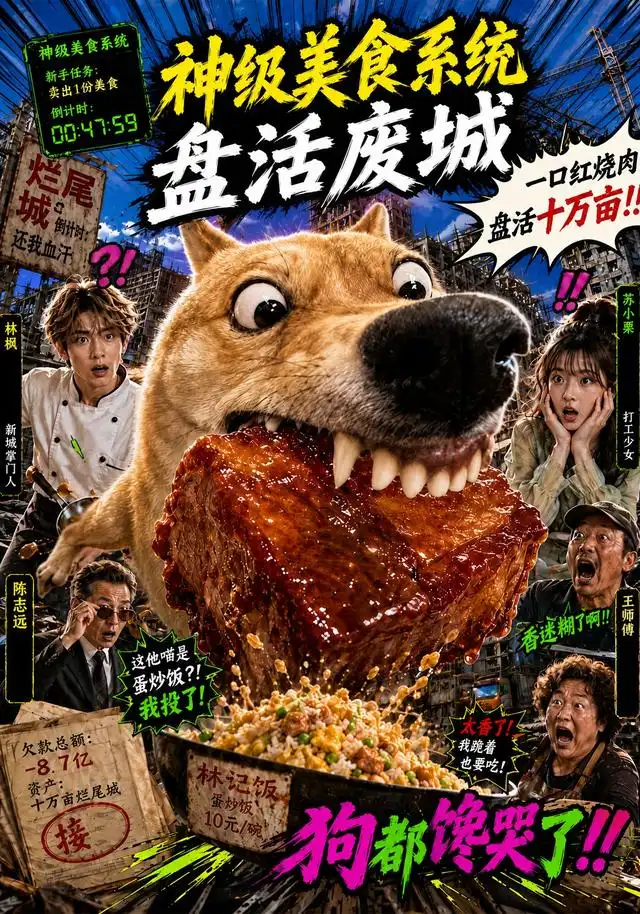 《神级美食系统盘活废城（112集）AI短剧》短剧全集免费在线看