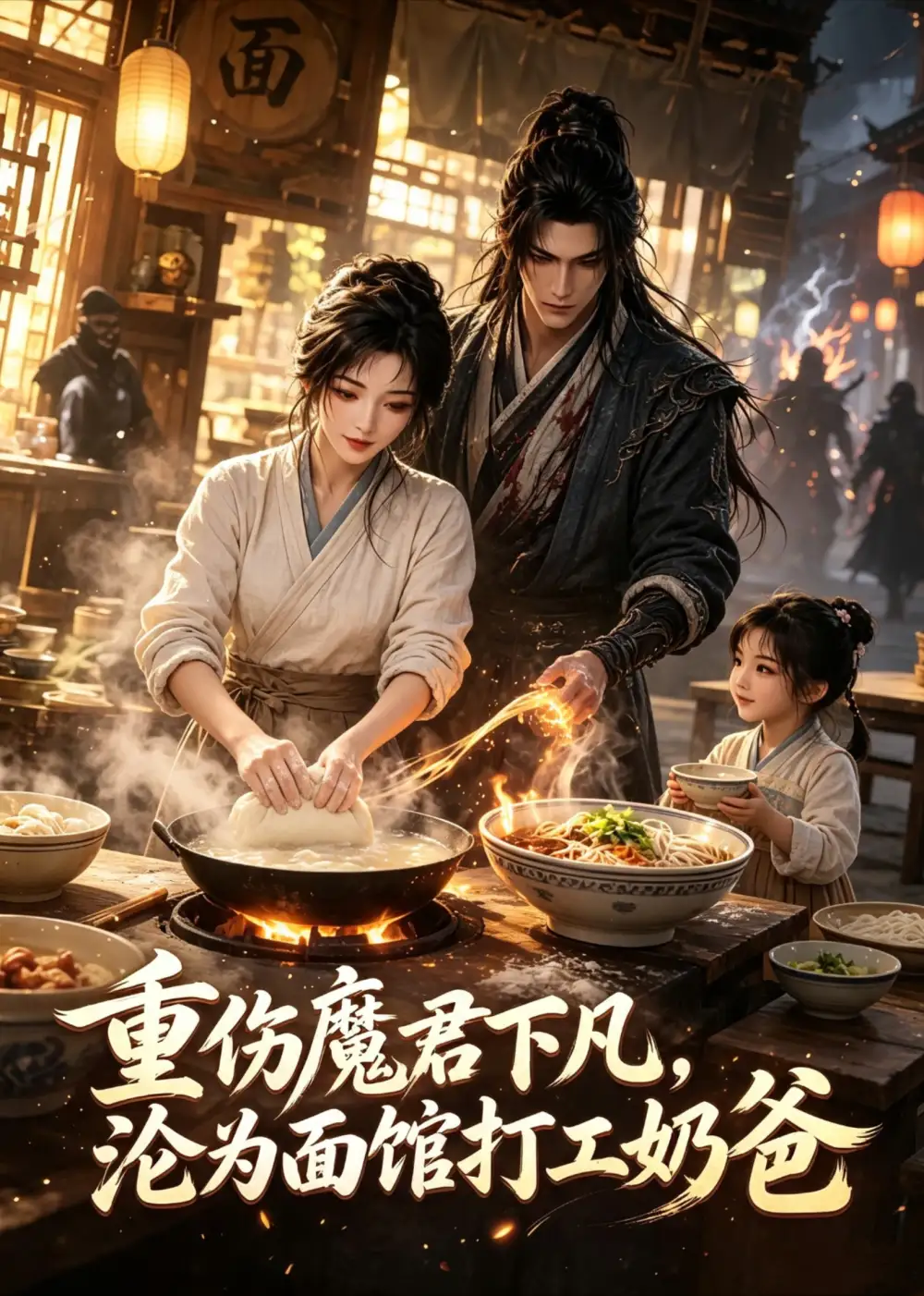 《重伤魔君下凡，沦为面馆打工奶爸&重伤魔君下凡沦为面馆打工奶爸（38集） AI短剧》短剧全集免费在线看