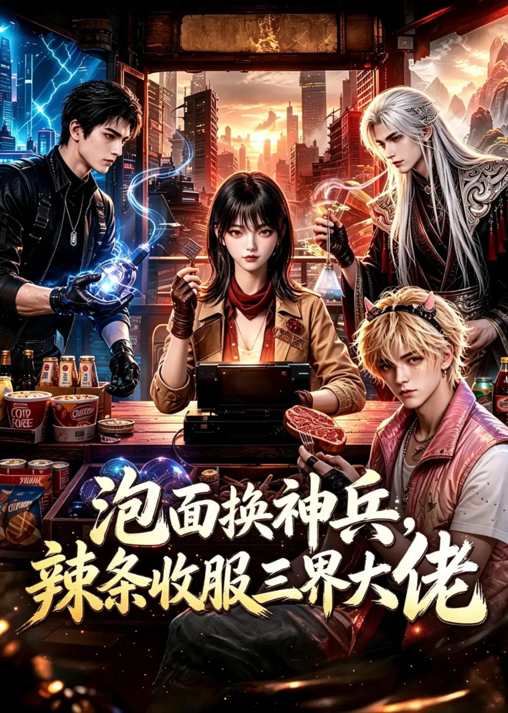 《泡面换神兵，辣条收服三界大佬&泡面换神兵辣条收服三界大佬（60集） AI短剧》短剧全集免费在线看