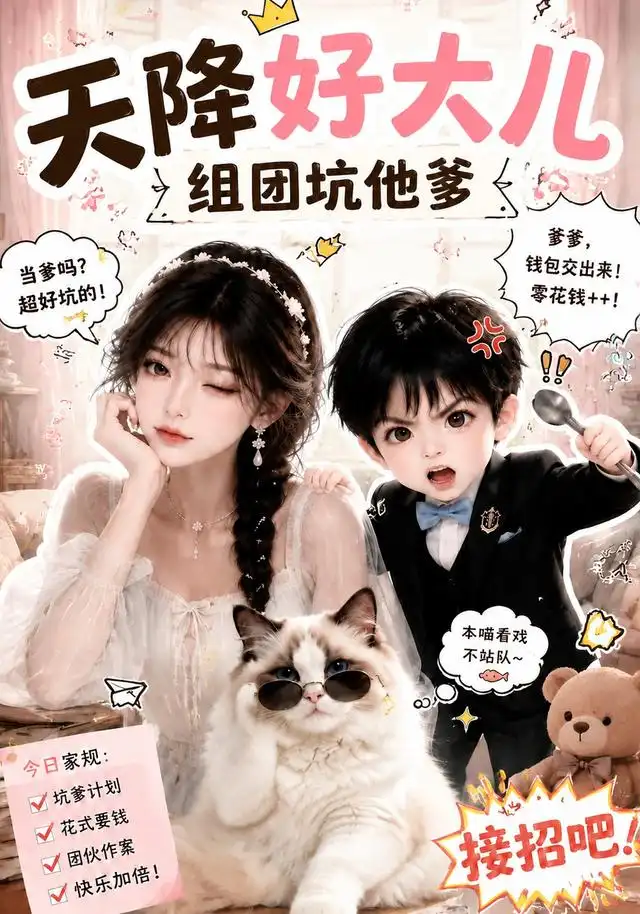 《天降好大儿，组团坑他爹&天降好大儿组团坑他爹（61集）AI短剧》短剧全集免费在线看