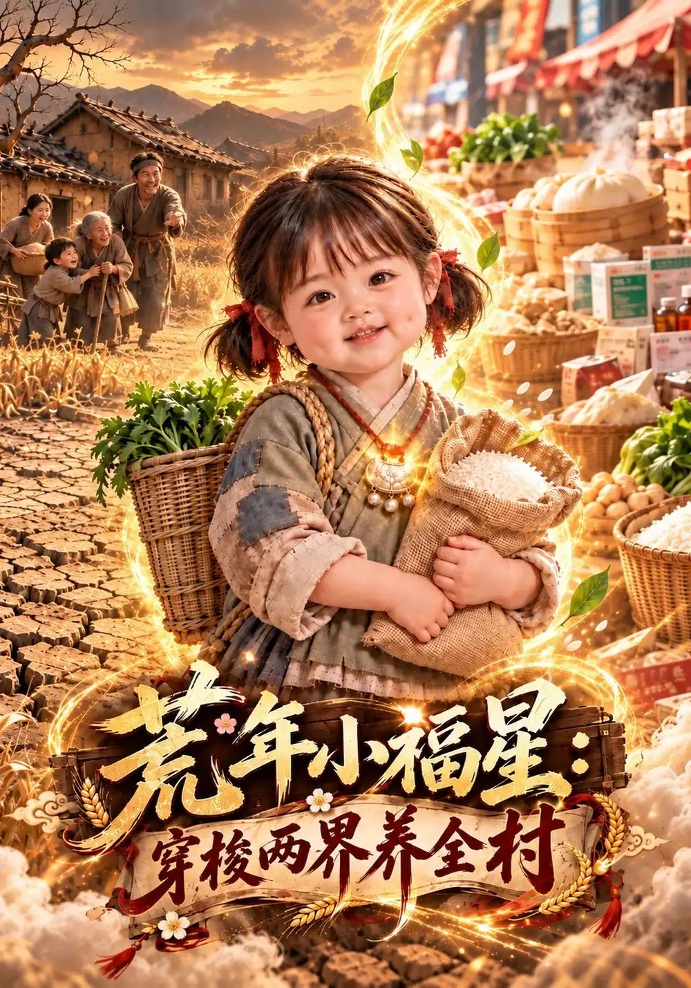 《荒年小福星：穿梭两界养全村&荒年小福星穿梭两界养全村（300集）AI短剧》短剧全集免费在线看