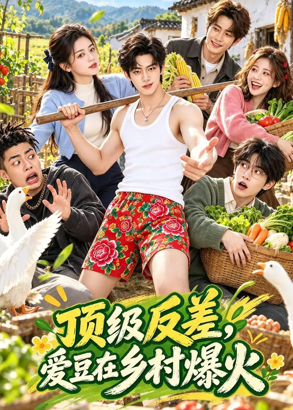 《顶级反差，爱豆在乡村爆火&顶级反差爱豆在乡村爆火（65集）AI短剧》短剧全集免费在线看