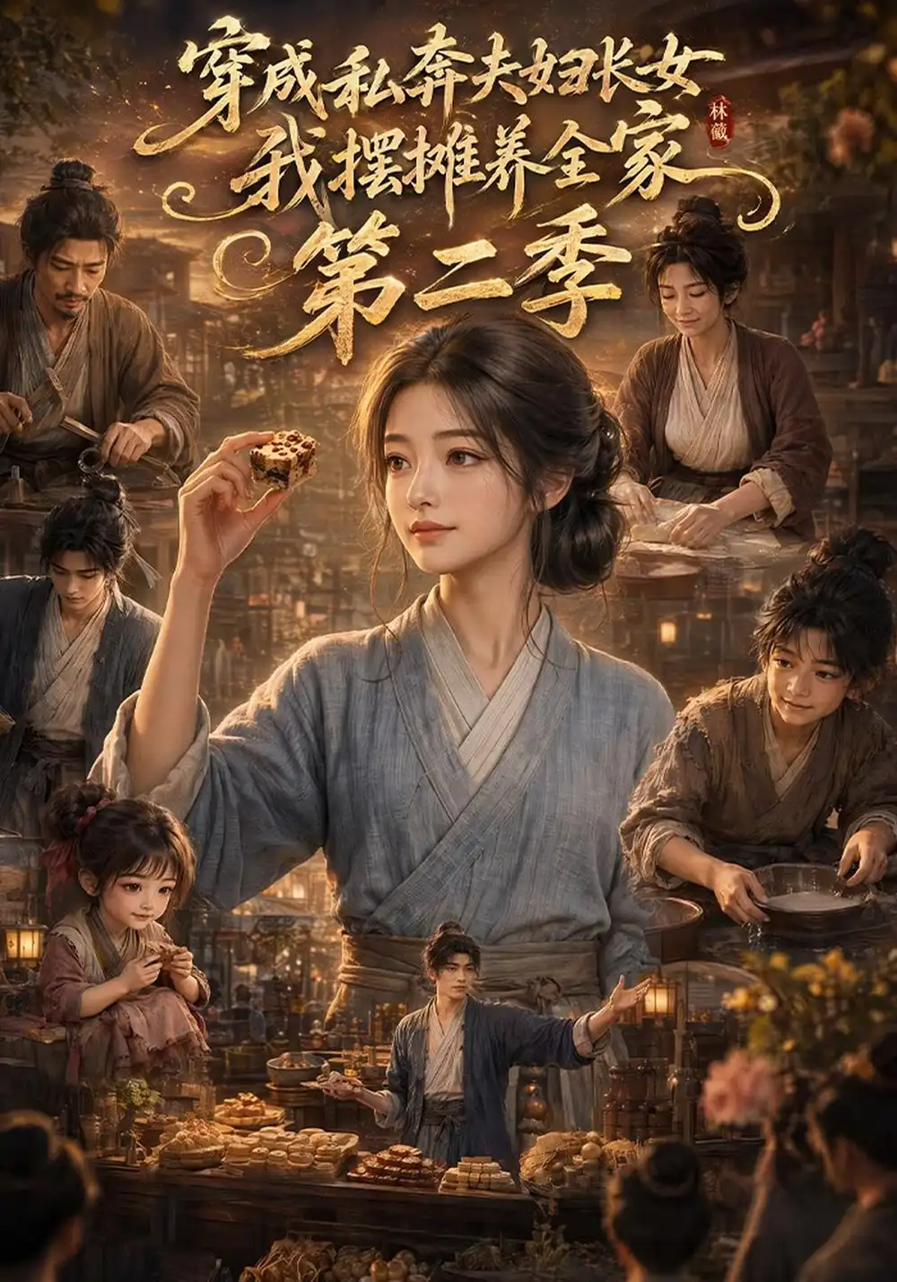 《穿成私奔夫妇长女，我摆摊养全家第二季&穿成私奔夫妇长女我摆摊养全家第二季（128集）AI短剧》短剧全集免费在线看