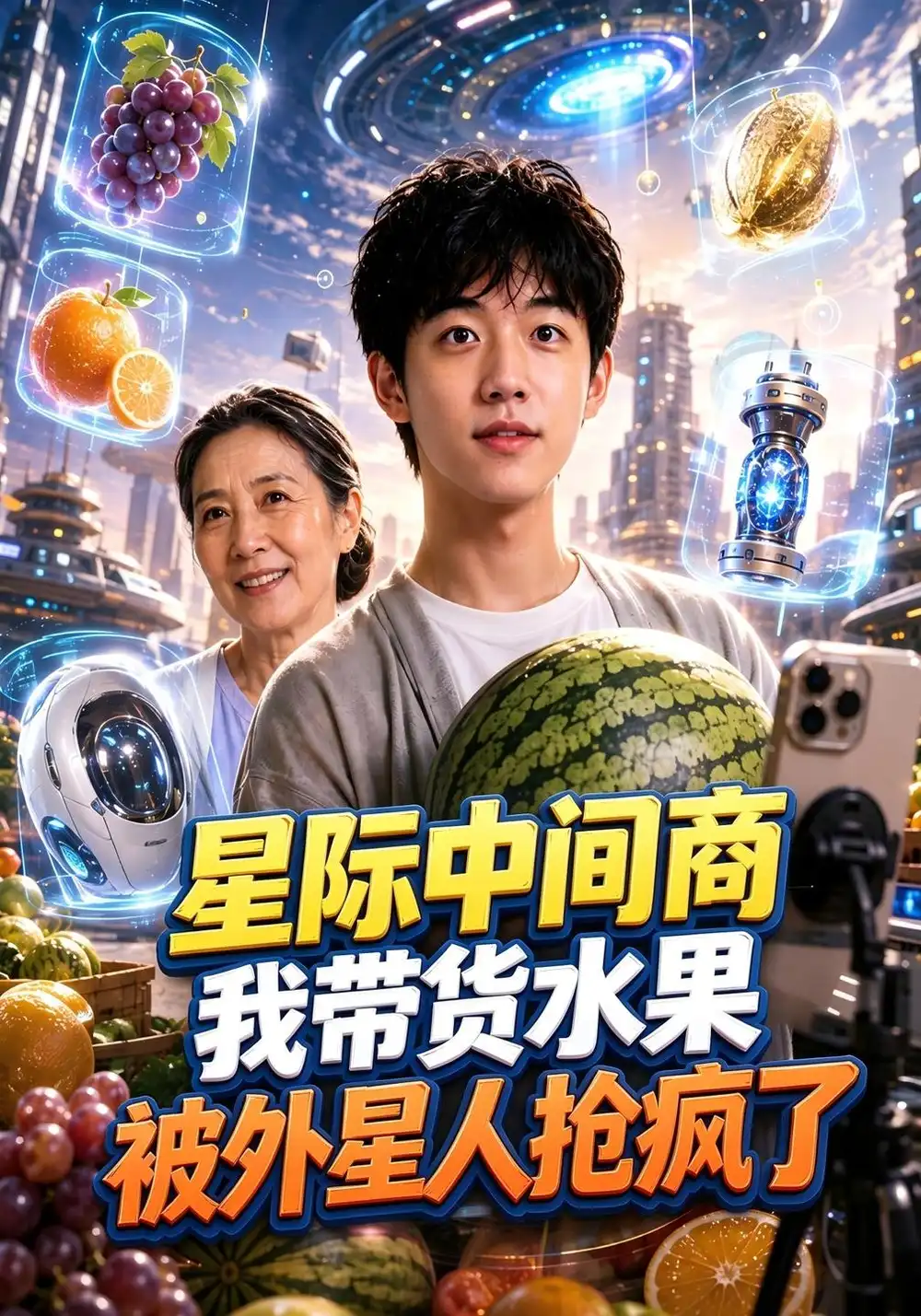 《星际中间商，我带货水果被外星人抢疯了&星际中间商我带货水果被外星人抢疯了（100集）AI短剧》短剧全集免费在线看