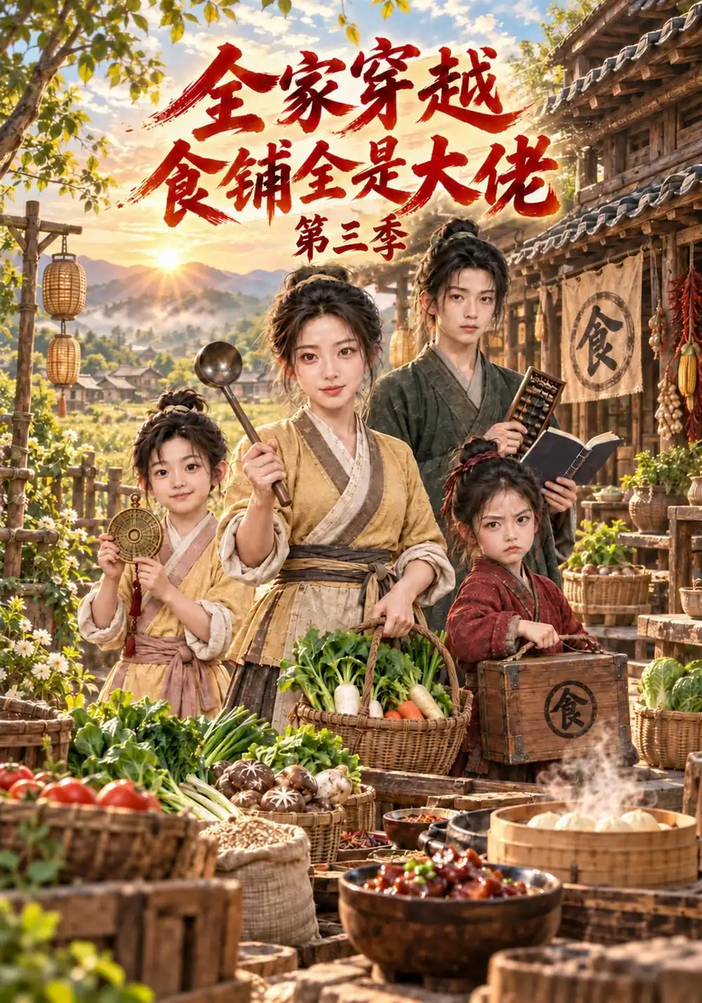 《全家穿越食铺全是大佬第三季（146集）AI短剧》短剧全集免费在线看