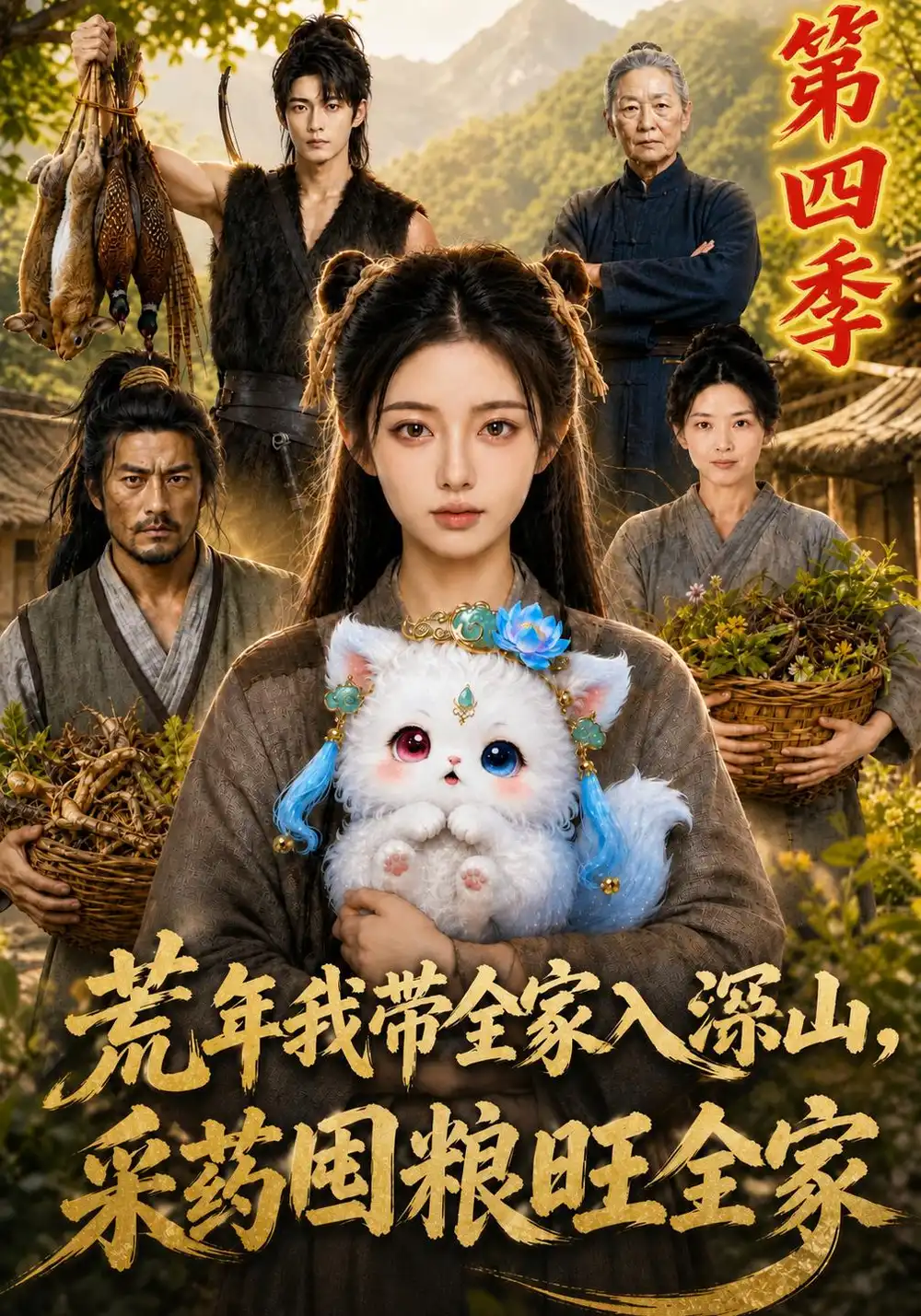 《荒年我带全家入深山，采药囤粮旺全家第四季&荒年我带全家入深山采药囤粮旺全家第四季（154集）AI短剧》短剧全集免费在线看