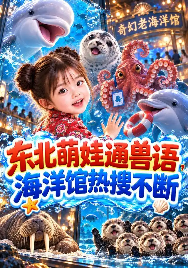 《东北萌娃通兽语，海洋馆热搜不断&东北萌娃通兽语海洋馆热搜不断（140集）AI短剧》短剧全集免费在线看