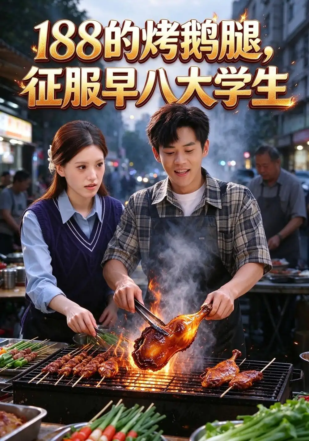 《188的烤鹅腿，征服早八大学生（84集）徐浩楠&王新月》短剧全集免费在线看