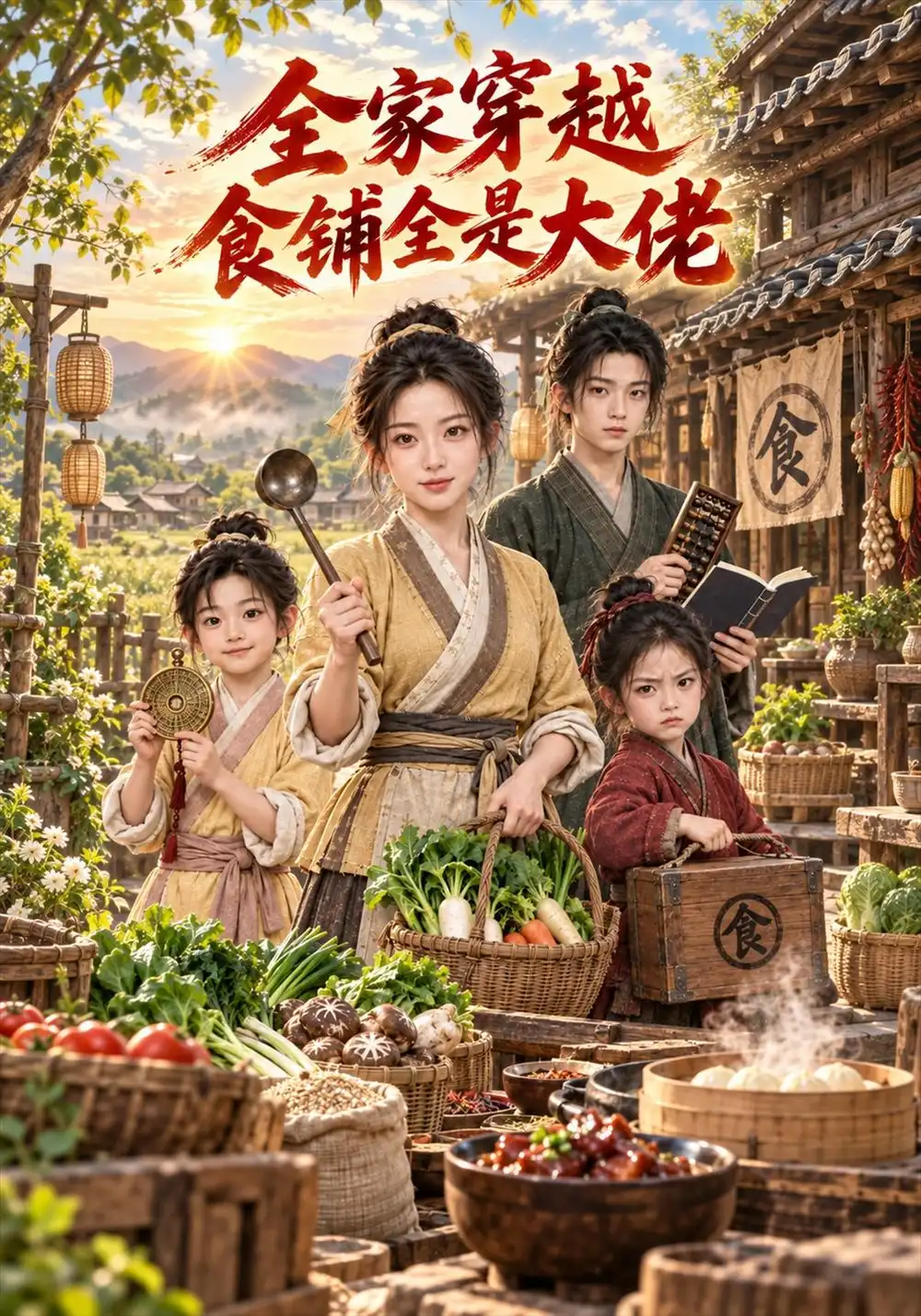 《全家穿越食铺全是大佬（240集）AI短剧》短剧全集免费在线看