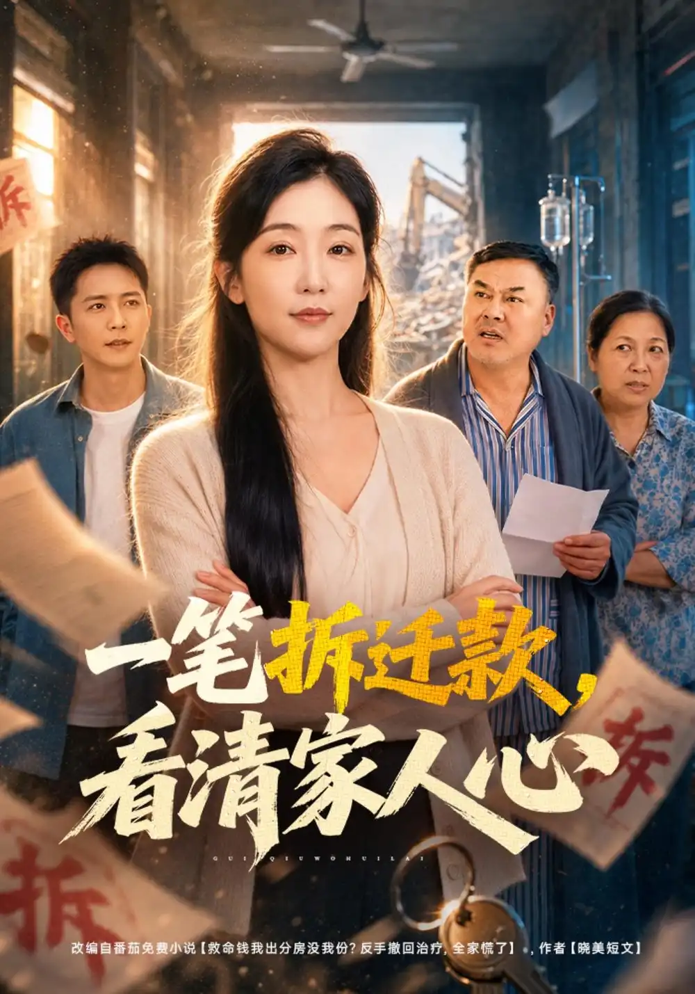 《一笔拆迁款，看清家人心（53集）赵琪&李永鑫》短剧全集免费在线看