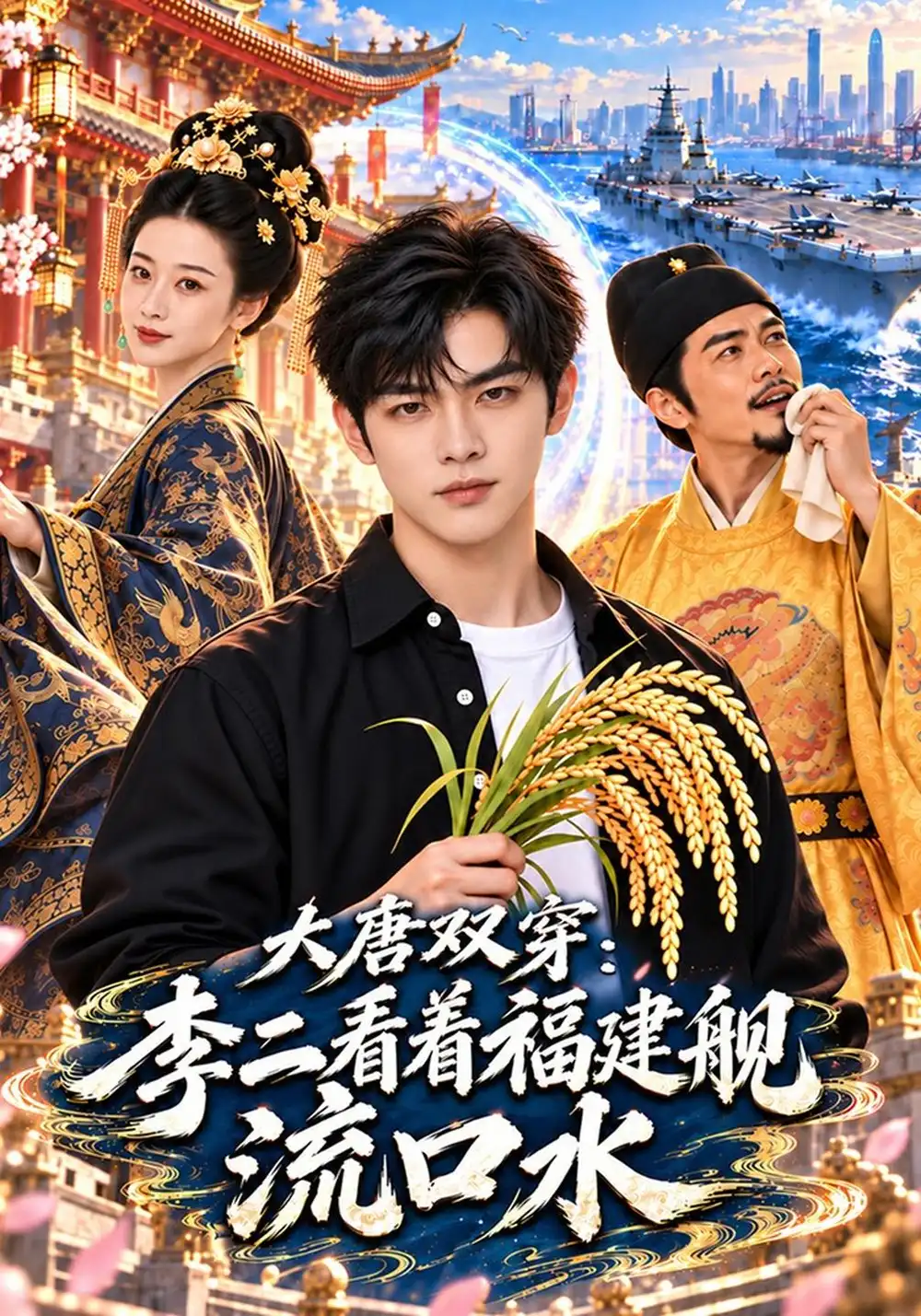 《大唐双穿，李二看着福建舰流口水&大唐双穿李二看着福建舰流口水（75集）AI短剧》短剧全集免费在线看