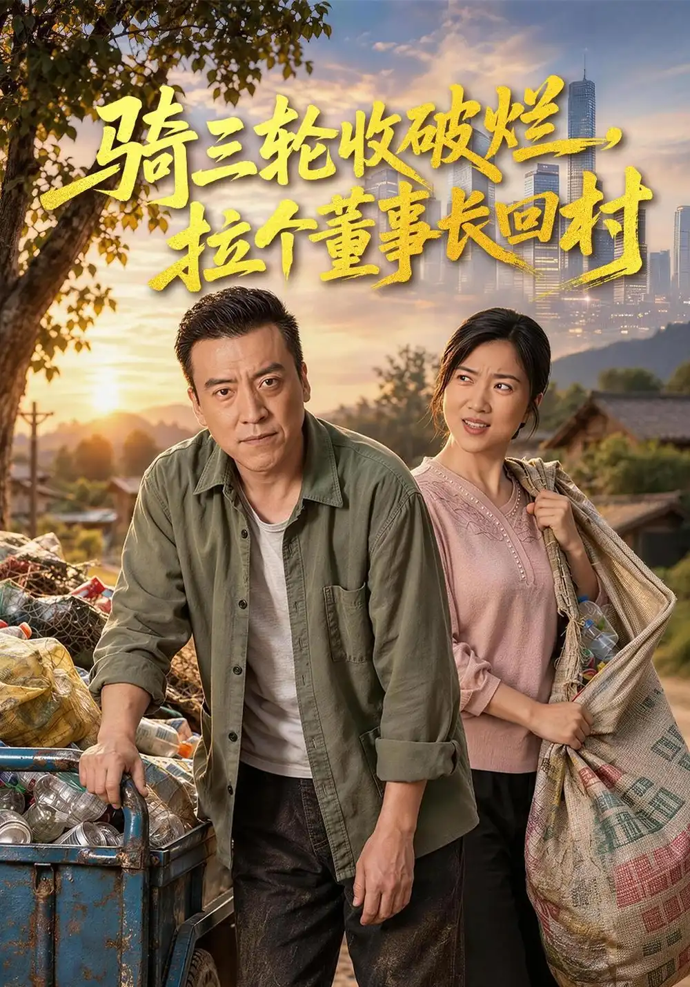 《骑三轮收破烂，拉个董事长回村&骑三轮收破烂拉个董事长回村（79集）李尚宇＆杨舒米》短剧全集免费在线看