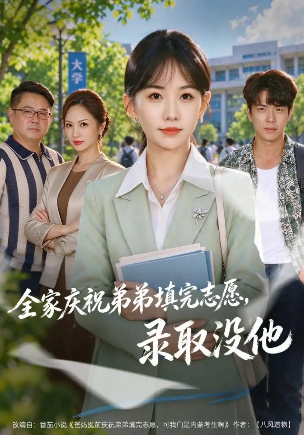 《全家庆祝弟弟填完志愿，录取没他&全家庆祝弟弟填完志愿录取没他（40集）于忻＆王世东》短剧全集免费在线看